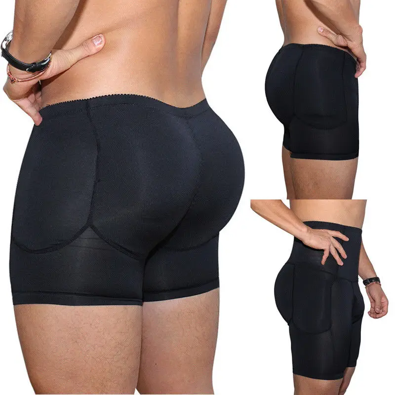 Mens Boxers Underwear Slimming Hip Black Padded Butt Enhancer Booty Booster Molded Boyshort Underwear Boxer S-3XL - Image 4